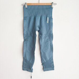 Gymshark Blue Energy Seamless 3/4 Leggings S